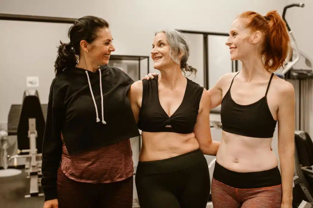 three woman around 50 years old